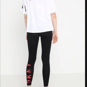 DKNY High Waisted diagonal sport logo leggings